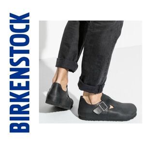 Birkenstock London Black Leather Shoes